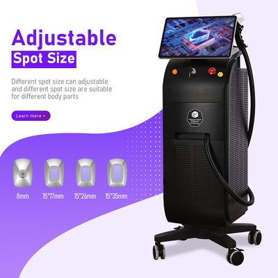 Diode Laser Hair Removal Machine 3 Waves Switchable Spot Ice Titanium Hair Removal