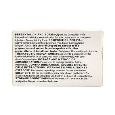 Dysport Botulinum toxin  Dysport 500u Dysport white powder btx 