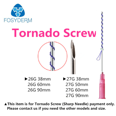 Absorbable Tornado Screw 26G 38mm Face Lifting PDO Thread Body Tightening