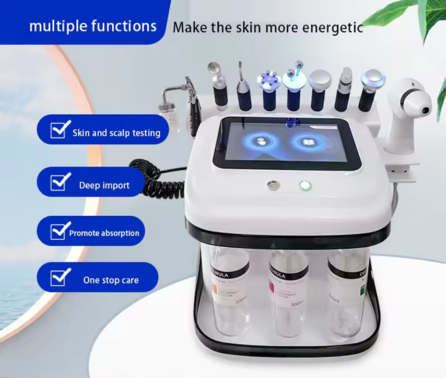 8 Handles Oxygen Meter Dermabrassion Machine In Water Deep Cleansing Skin Hydrating And Moisturizing