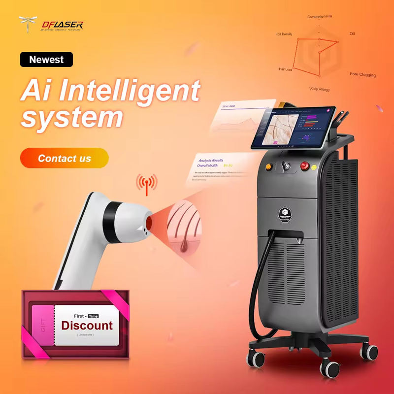 12x26mm Diode Laser Hair Removal Machine With TEC Condenser Double Copper Radiator Cooling System