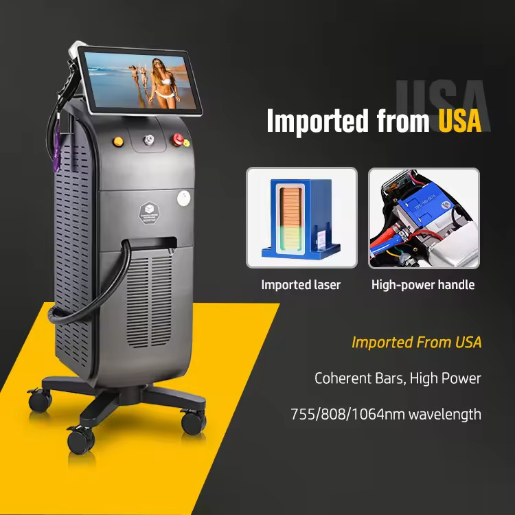 12x26mm Spot Size Laser Hair Removal Machine With Safety Features Skin Contact Sensor