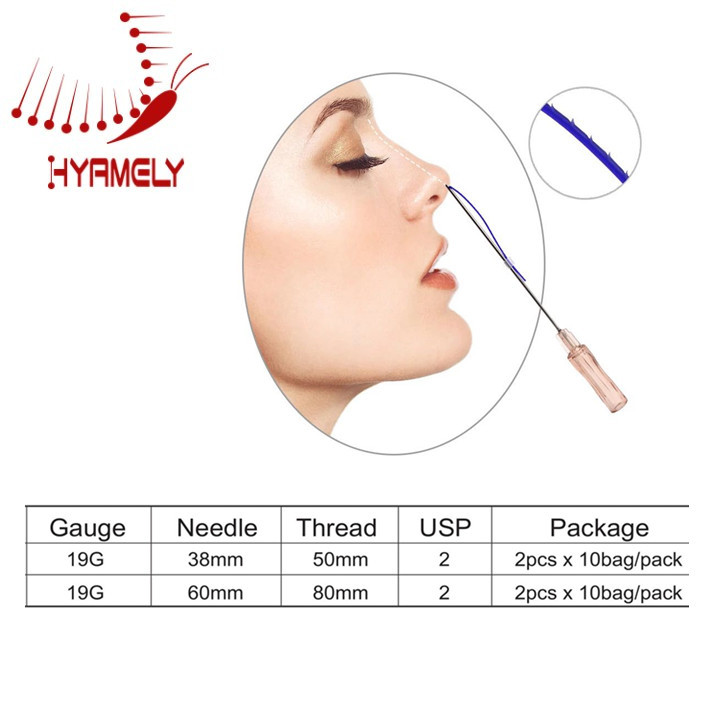 Hyamely PDO Threads COG L Needle 19G For Facial Lifting