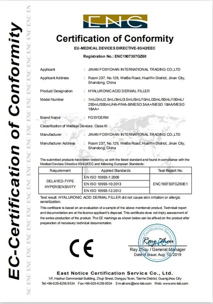China Jinan Fosychan International Trading Co., Ltd. certification